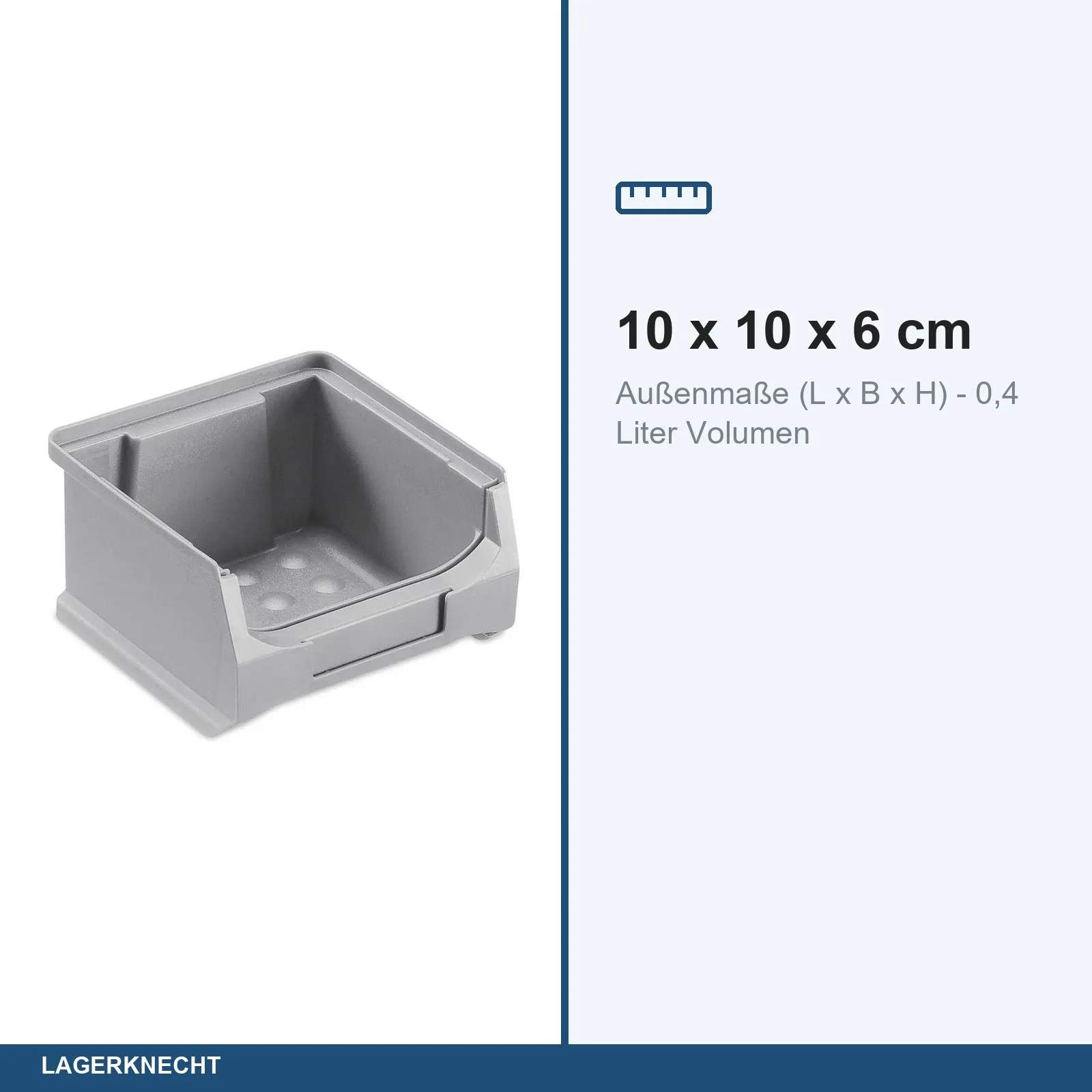50x Sichtlagerbox 1.0 - grau
