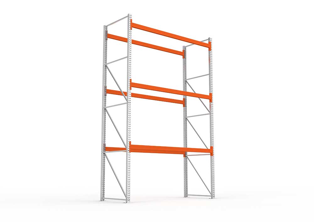 Palettenregal Extrastabil Grundregal – 440×270×110 cm, 4 Ebenen