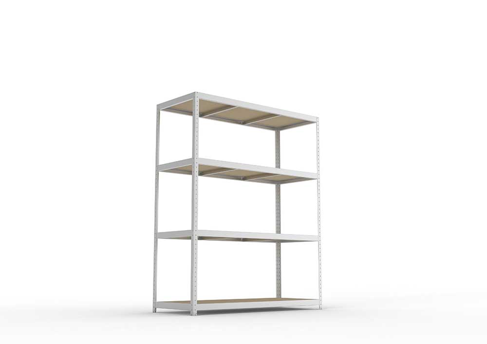 Schwerlastregal 247×200×80 cm – Spanplatten, verzinkt