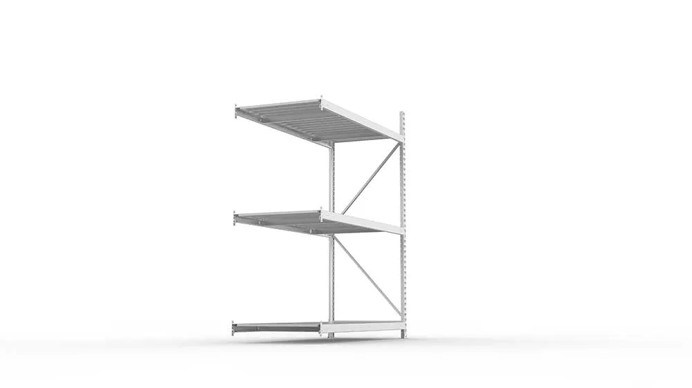 Weitspannregal Anbauregal 220×180×80 cm – Stahlpaneele, verzinkt