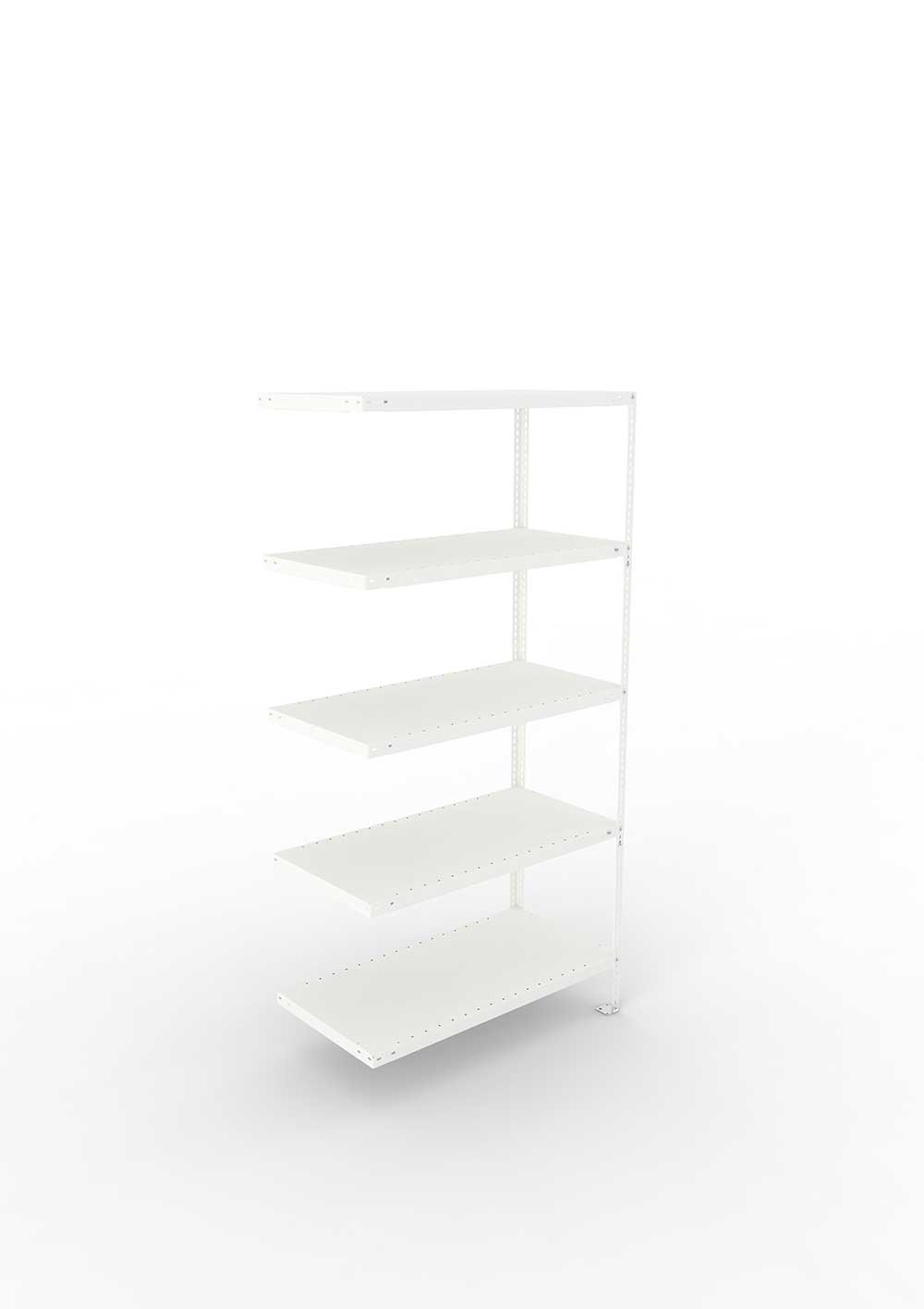 Kellerregal 100 Anbauregal Regalsystem Keller 2000 x 1000 x 500 RAL 7035 kpl. mit 5 Böden – detaillierte Produktabbildung