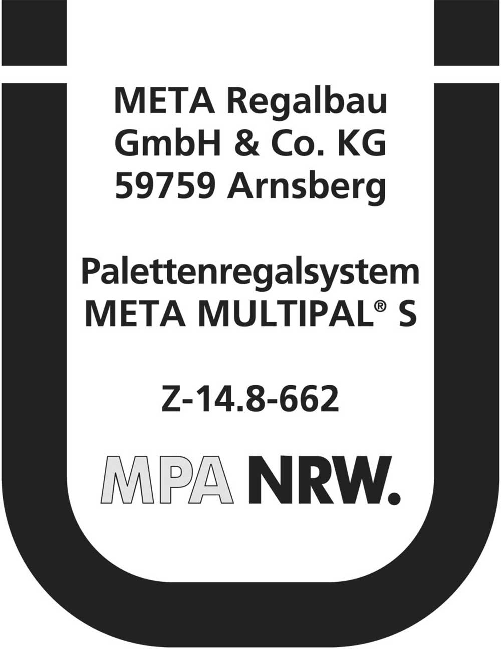 Leichtes Multipal GR 3300 x 2700 x 1100 vzk /RAL 2001 kpl. S mit Holm 85/15 & 3 Lagerebenen