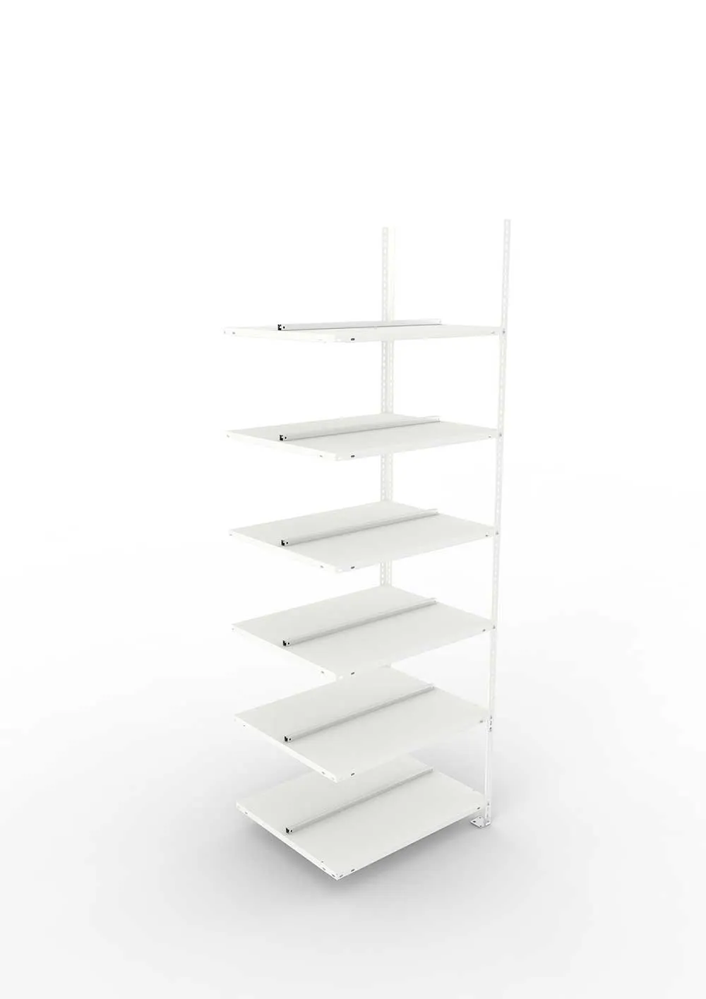 Büroregal Pro Schraubsystem Anbauregal – 220×75×60 cm, RAL 7035