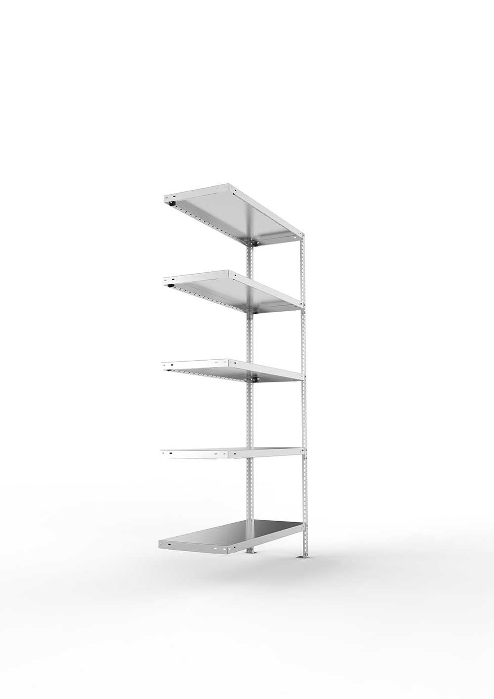Kellerregal Pro Schraubsystem Anbauregal 200×100×40 cm, 100 kg, 5 Böden, verzinkt
