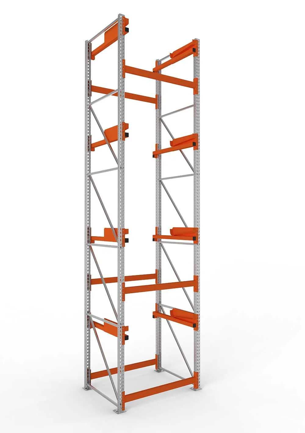 Metallregal Rahmen T2 N – 250×60 cm, RAL 7035
