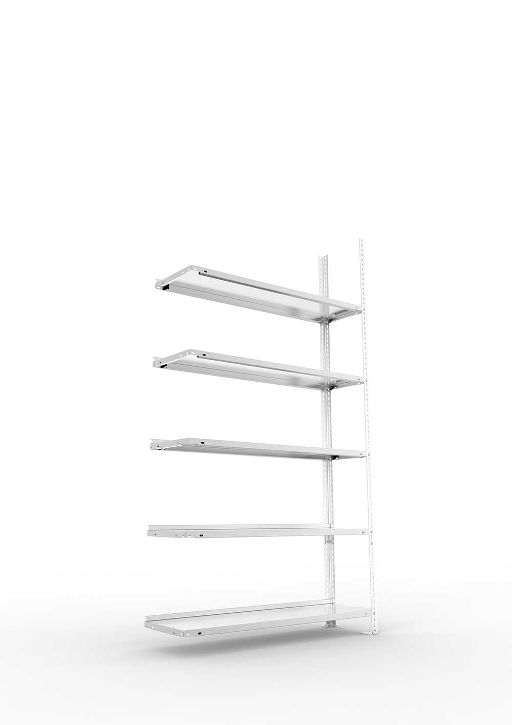 Büroregal Aktenregal AR 1850 x 1000 x 300 vzk kpl. mit 5 Böden ohne Abdeckboden - einseitig – detaillierte Produktabbildung