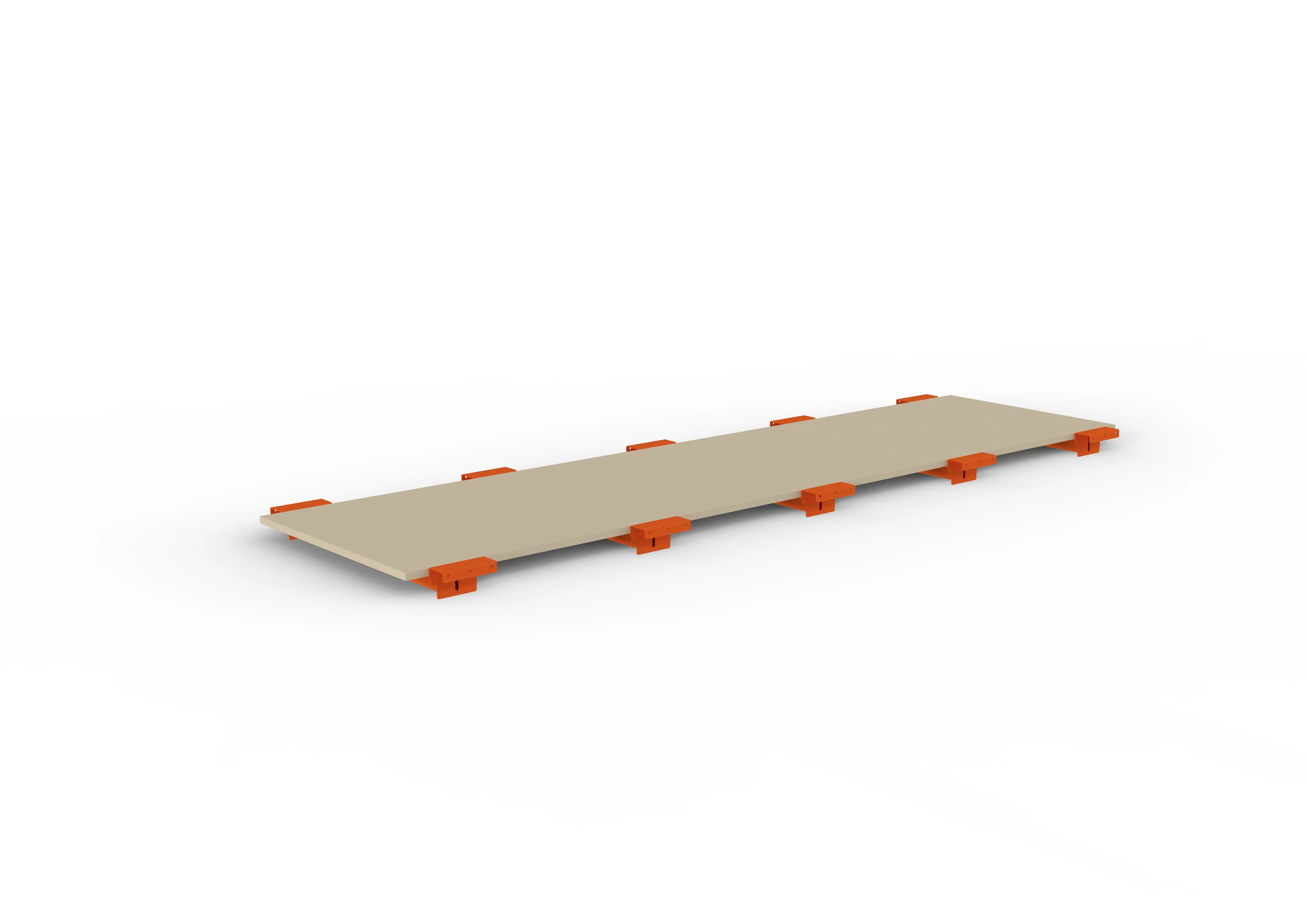 Palettenregal Spanplattenboden + Tiefenauflage 270×80 cm, 19 mm
