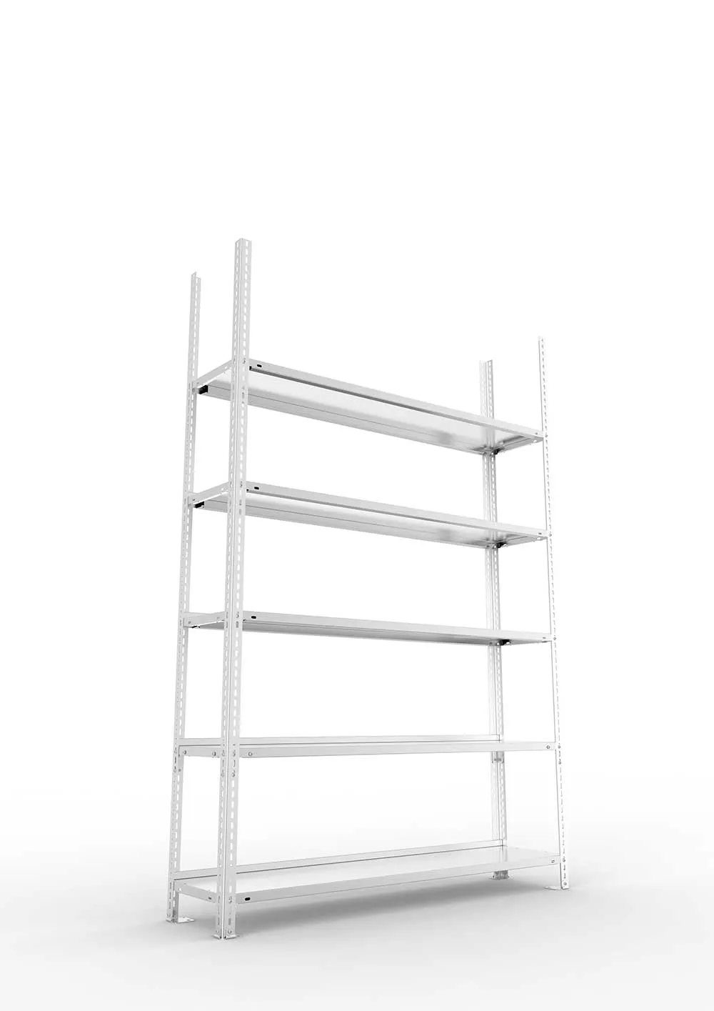 Büroregal Pro Schraubsystem Grundregal – 185×125×30 cm, verzinkt