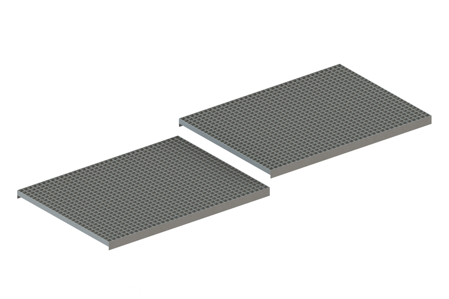 Palettenregal Gitterrost aufgelegt 220×80 cm TS25x1,7 – 500 kg