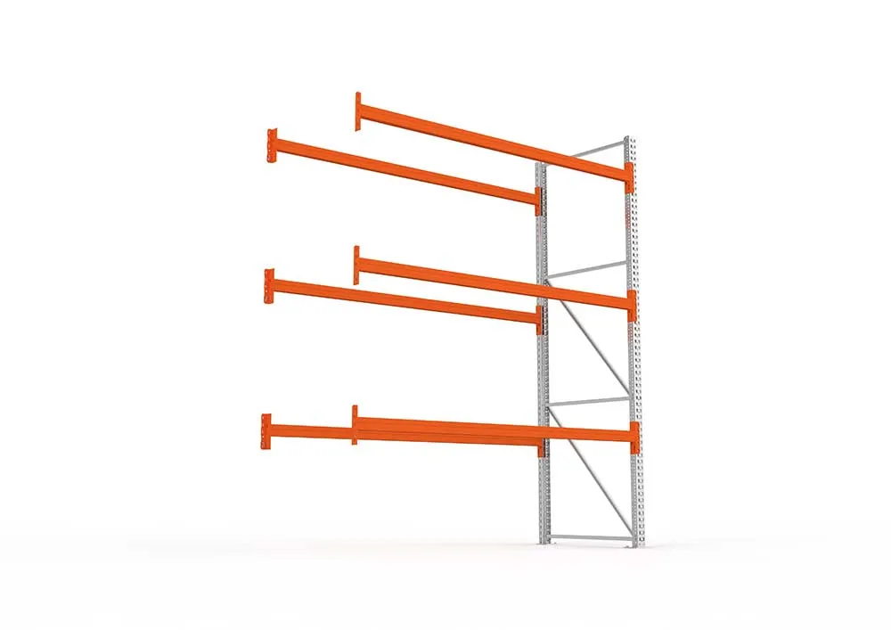Palettenregal Anbaumodul – 330×278×110 cm, bis 500 kg, 4 Ebenen
