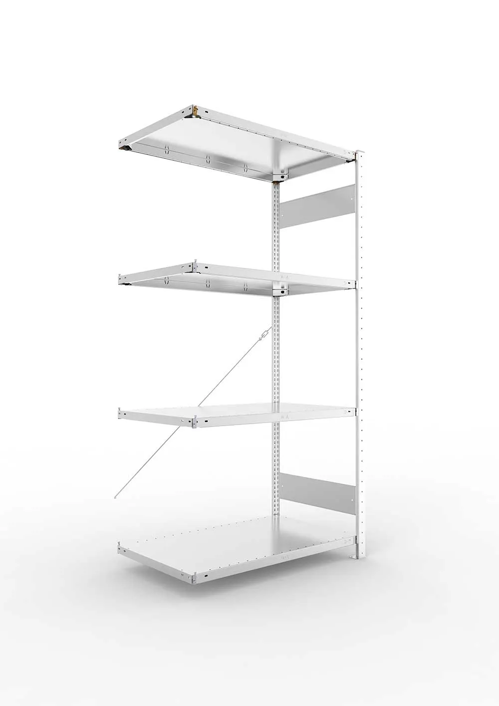 Metallregal SET Anbauregal – 200×100×60 cm, 150 kg, verzinkt