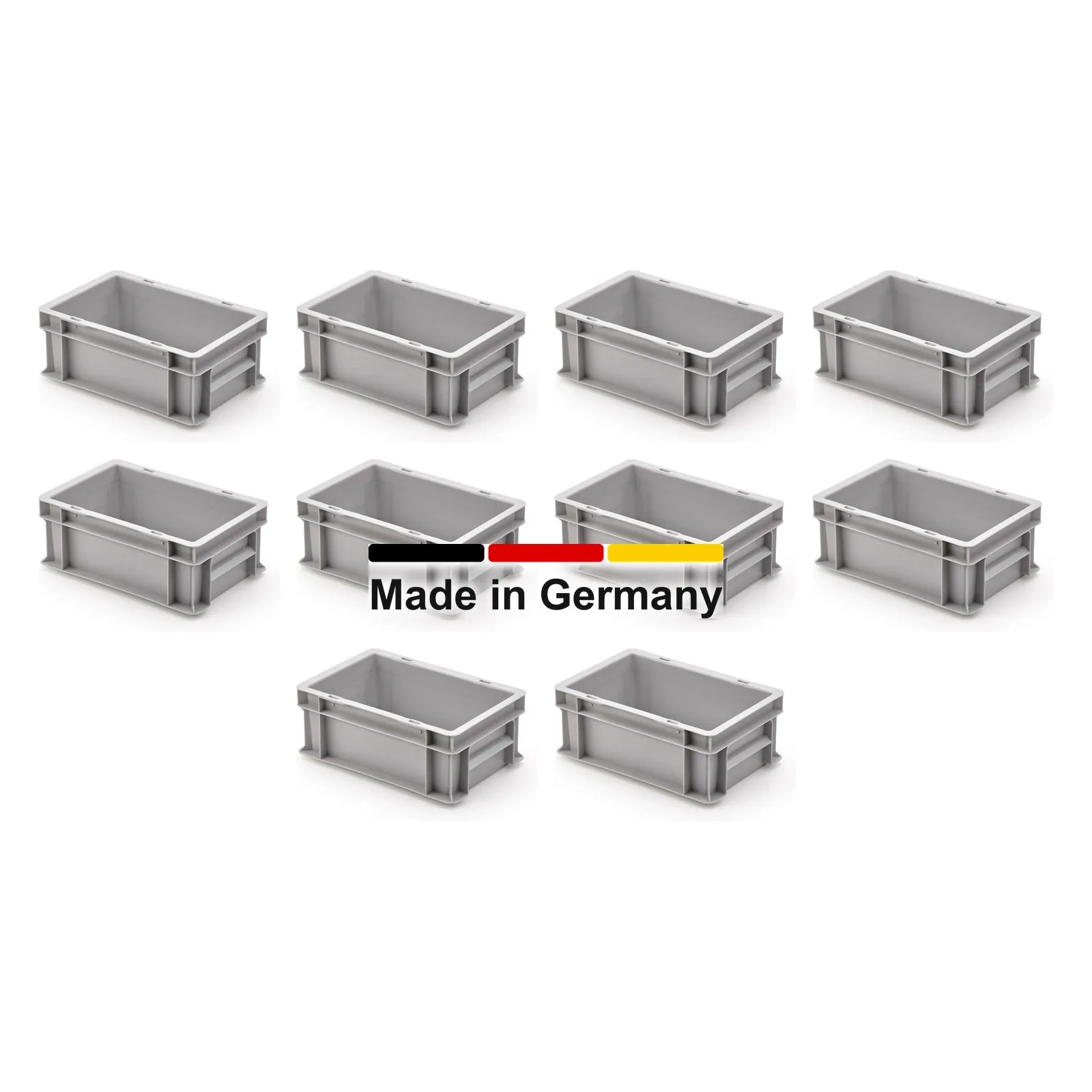 10x Eurobox 30x20x12 cm - UNISTA, Griffe geschlossen