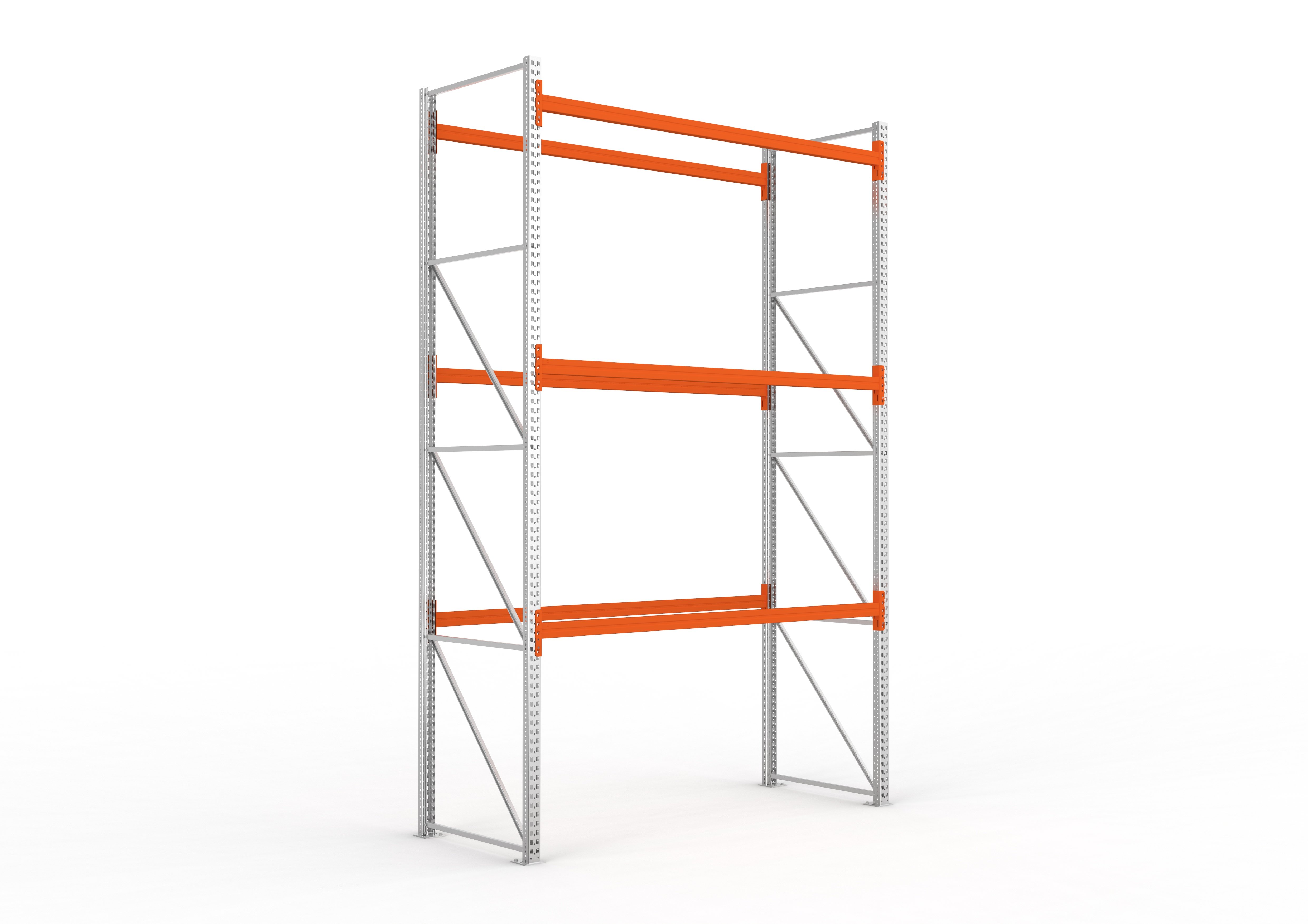 Palettenregal Stabil Grundregal – 440×270×110 cm, 4 Ebenen