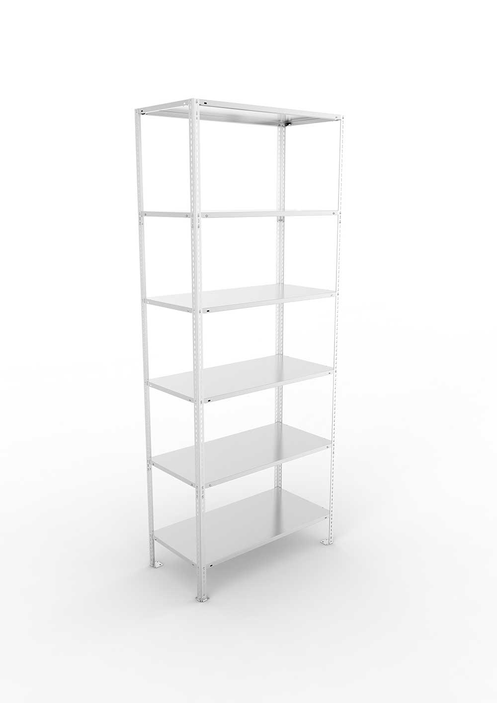 Kellerregal Pro Schraubsystem Grundregal 250×100×50 cm, 80 kg, 6 Böden, verzinkt