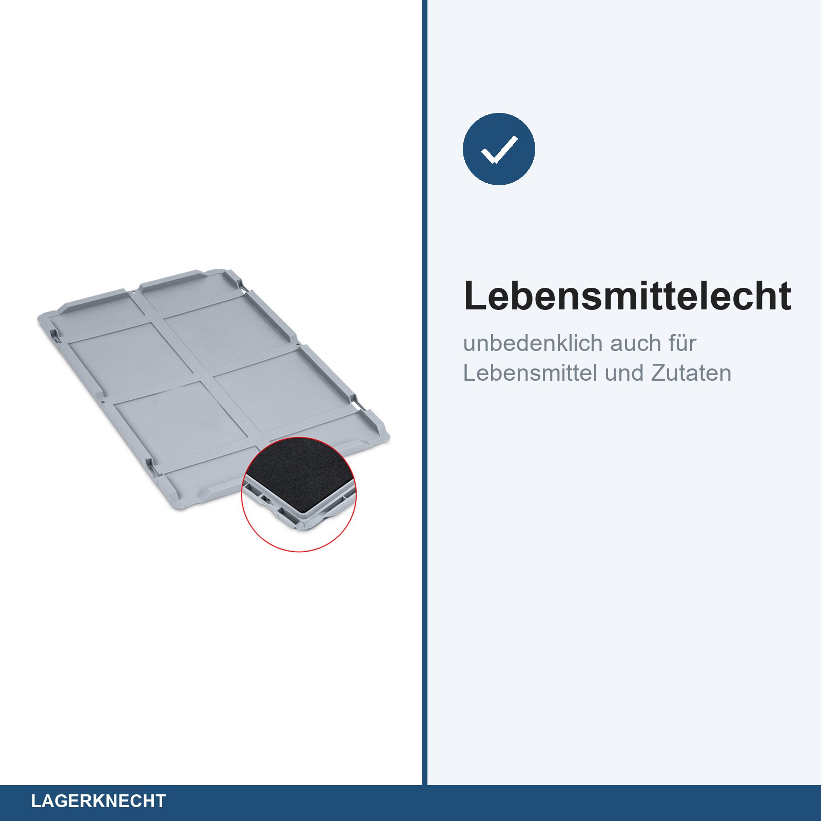 Auflagedeckel Eurobox NextGen mit Schaumstoff - Grundmaß 600 x 400
