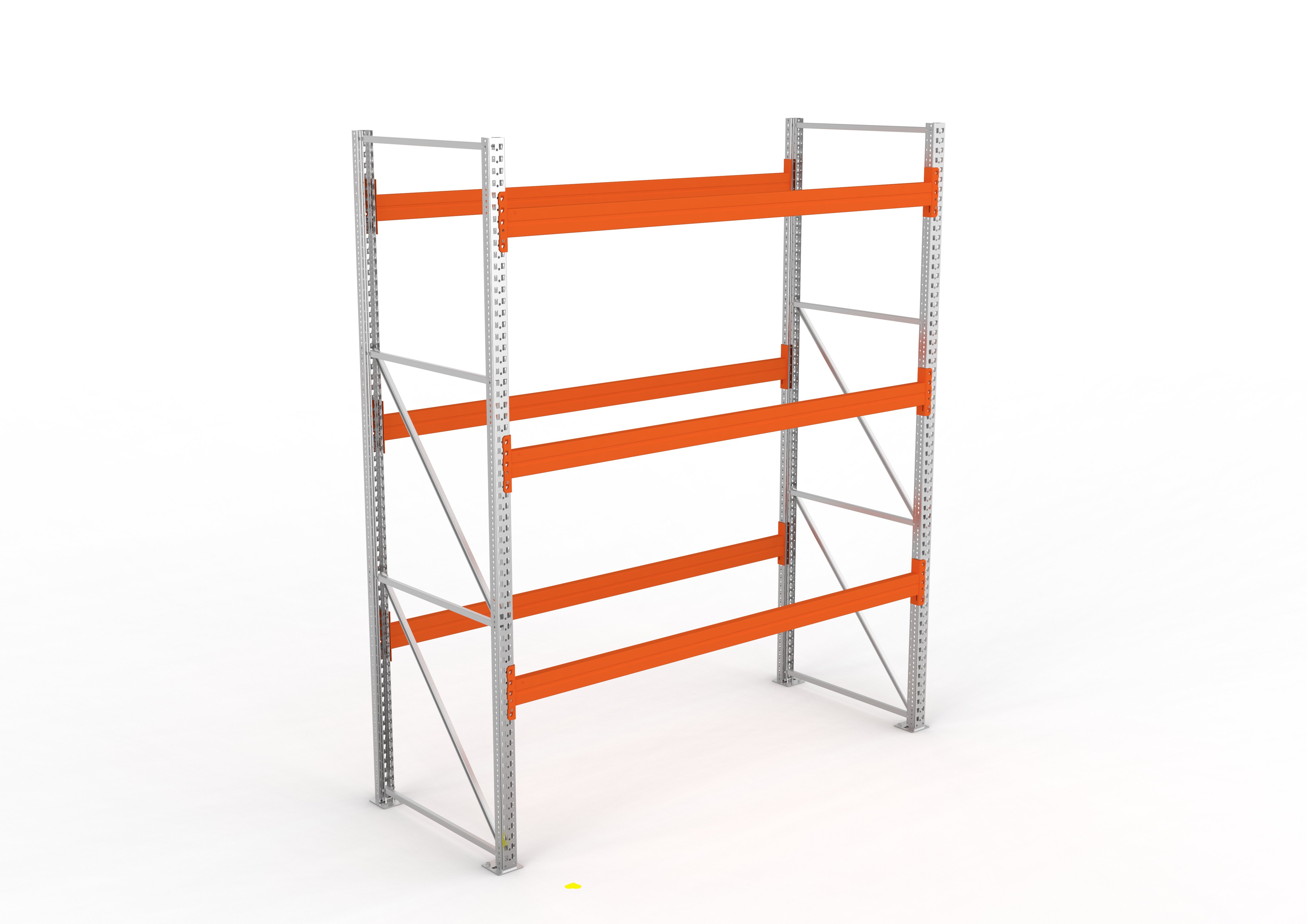 Palettenregal Patronum Grundregal 3300 x 2870 x 1100 bis 1000 Kg Palettengewicht vzk / RAL 2001 kpl. mit 4 Lagerebenen ( 1 Feld )