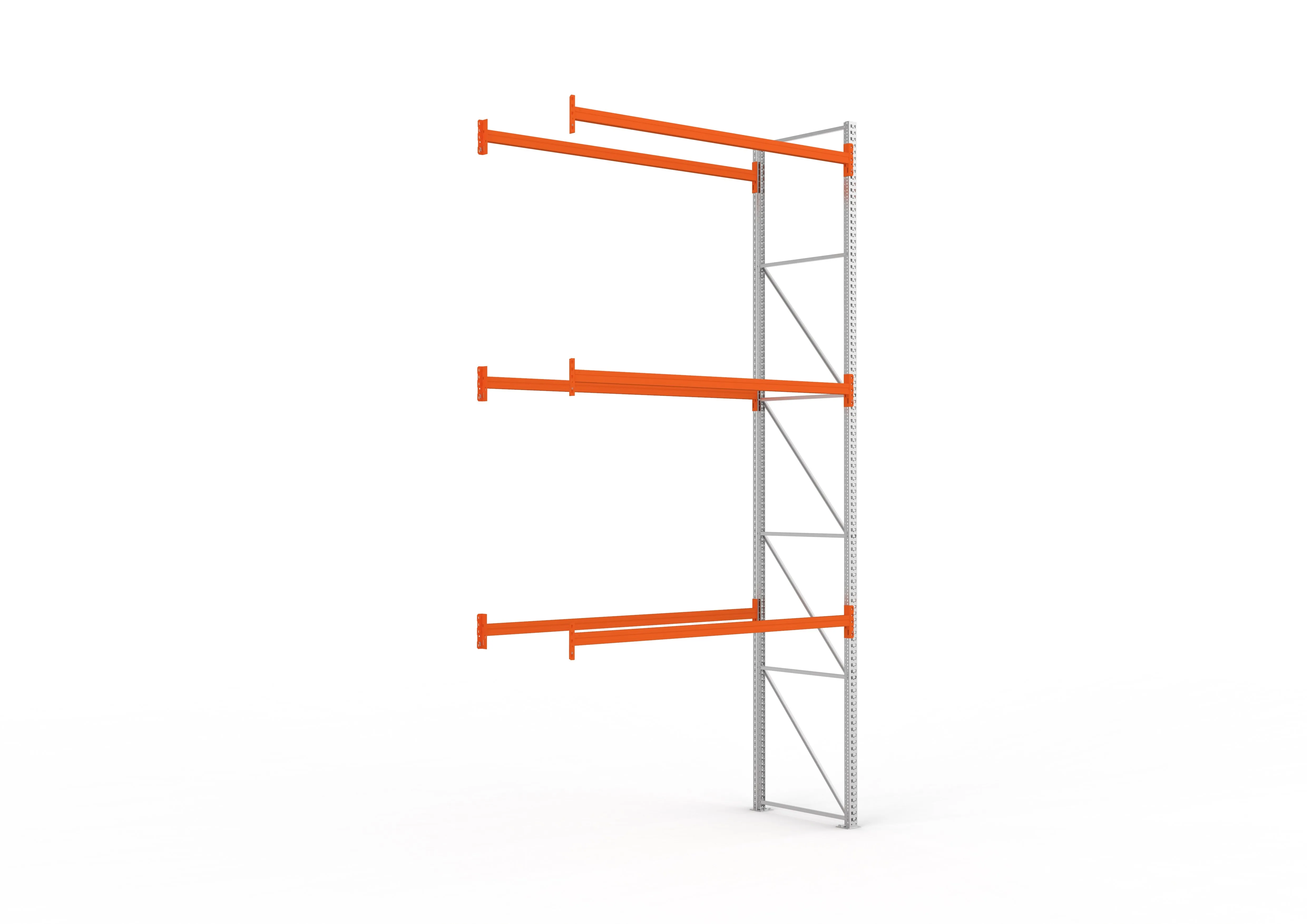 Palettenregal Anbaumodul – 550×278×110 cm, bis 500 kg, 4 Ebenen