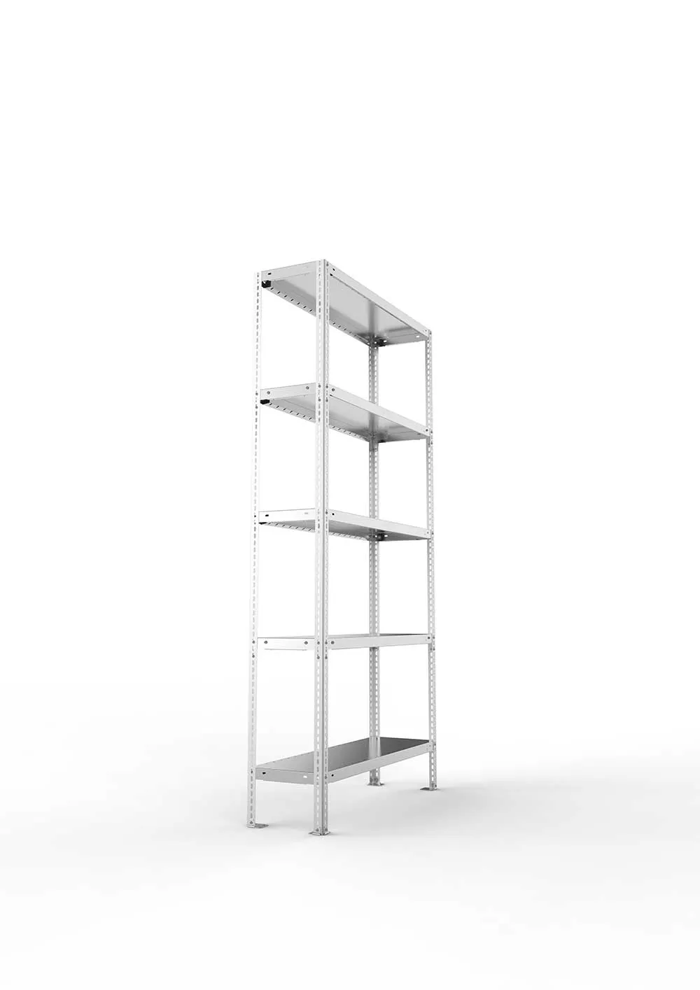 Kellerregal Pro Schraubsystem Grundregal 200×100×30 cm, 100 kg, 5 Böden, verzinkt