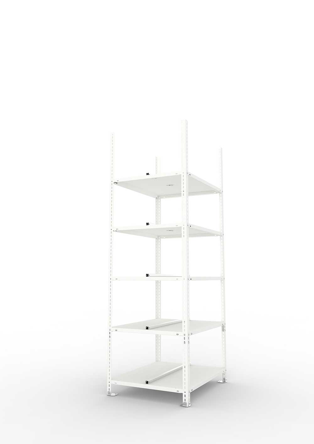 Büroregal Pro Schraubsystem Grundregal – 185×75×60 cm, RAL 7035
