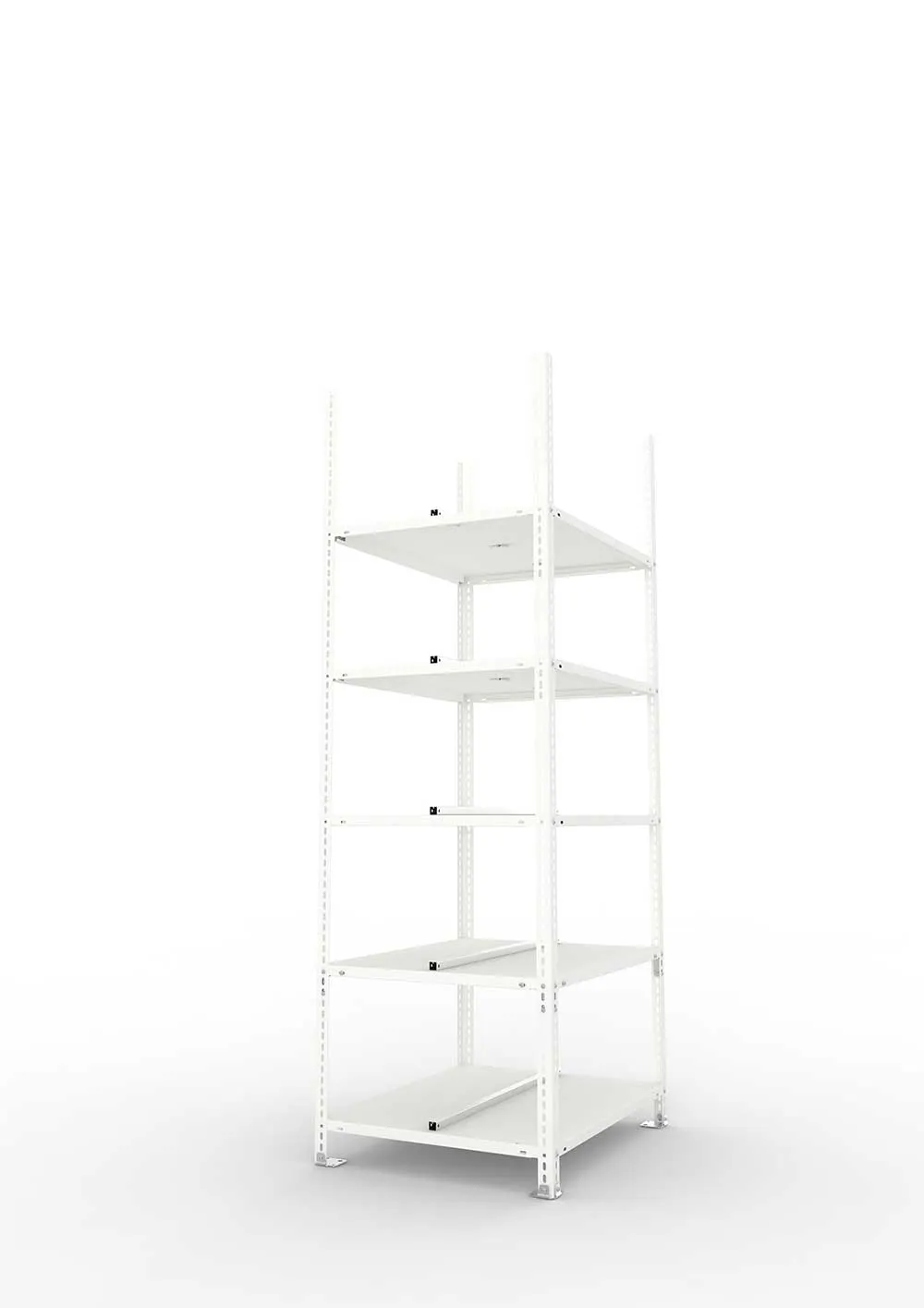 Büroregal Pro Schraubsystem Grundregal – 185×75×60 cm, RAL 7035