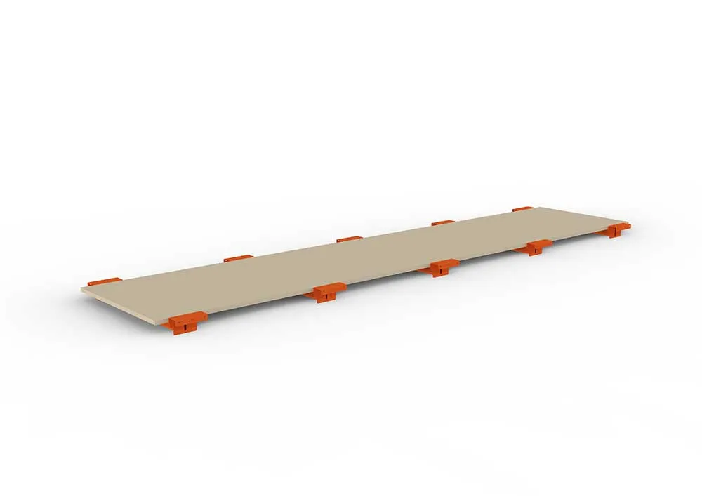Palettenregal Spanplattenboden + Tiefenauflage 330×80 cm, 19 mm