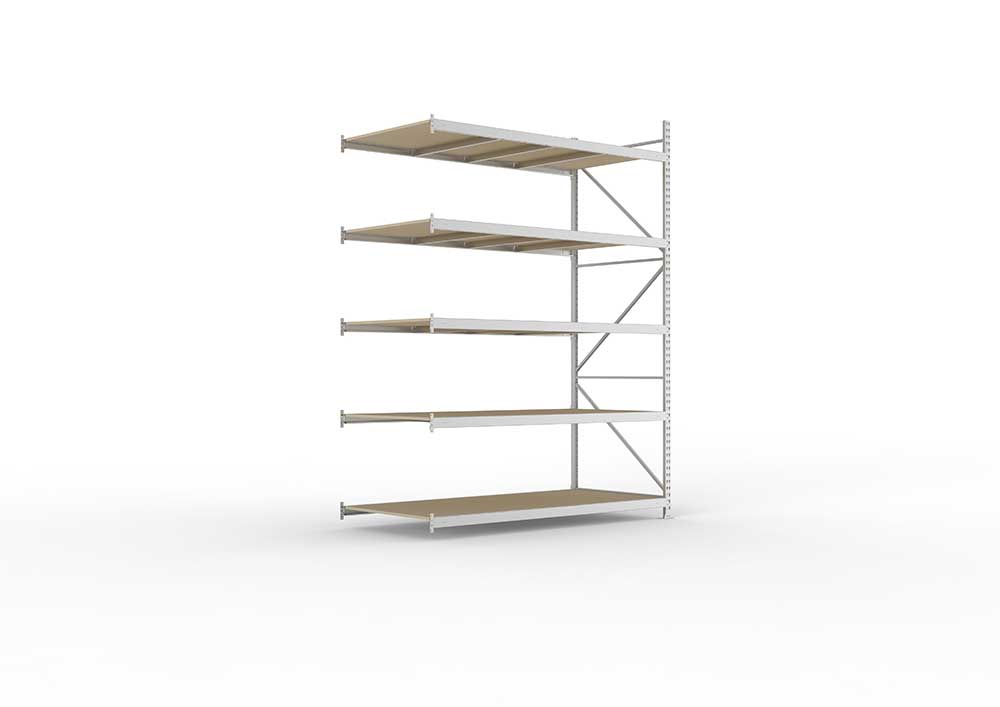 Weitspannregal Anbauregal 300×220×105 cm – Spanplatten, verzinkt