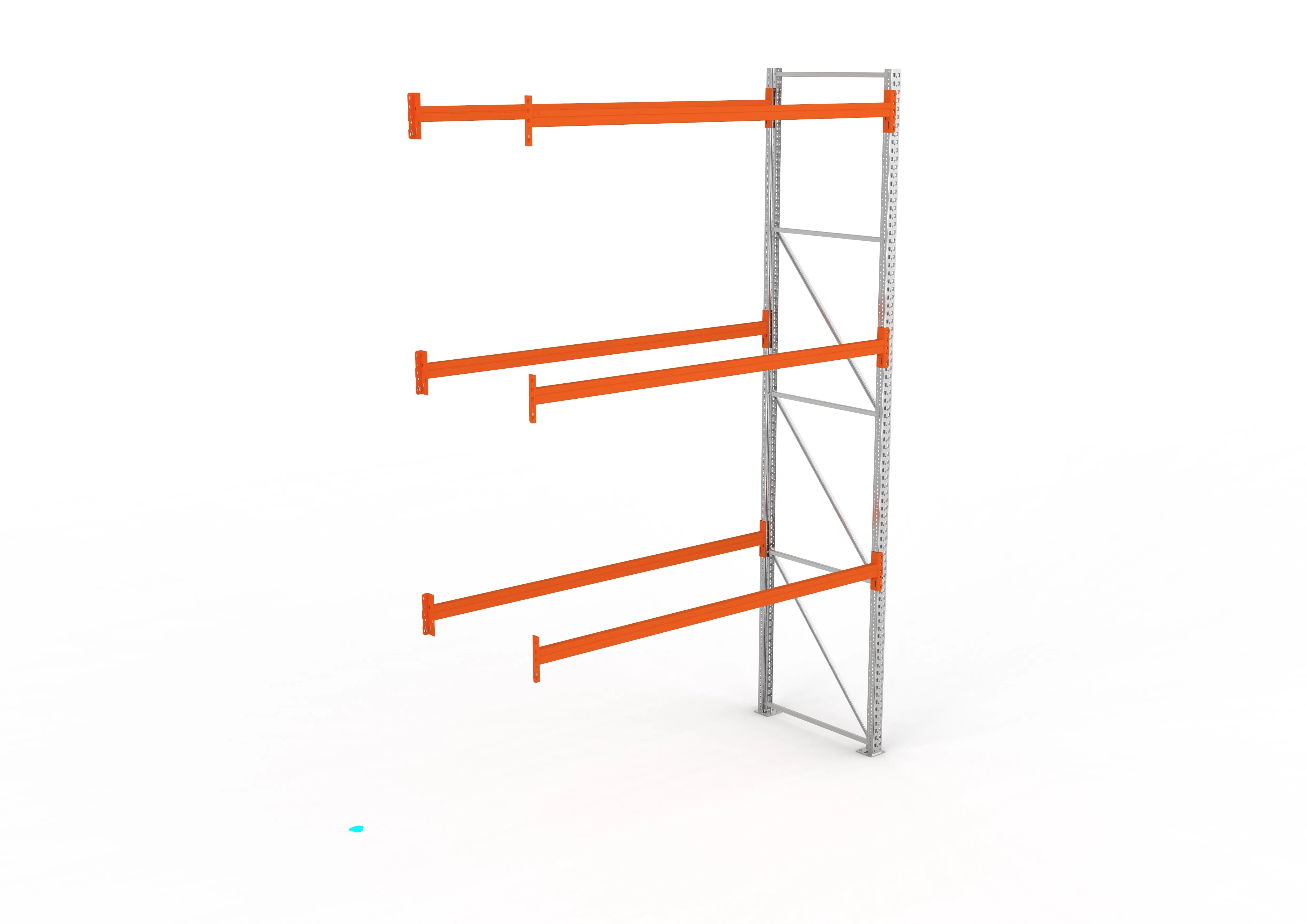 Palettenregal Anbaumodul – 440×278×110 cm, bis 500 kg, 4 Ebenen