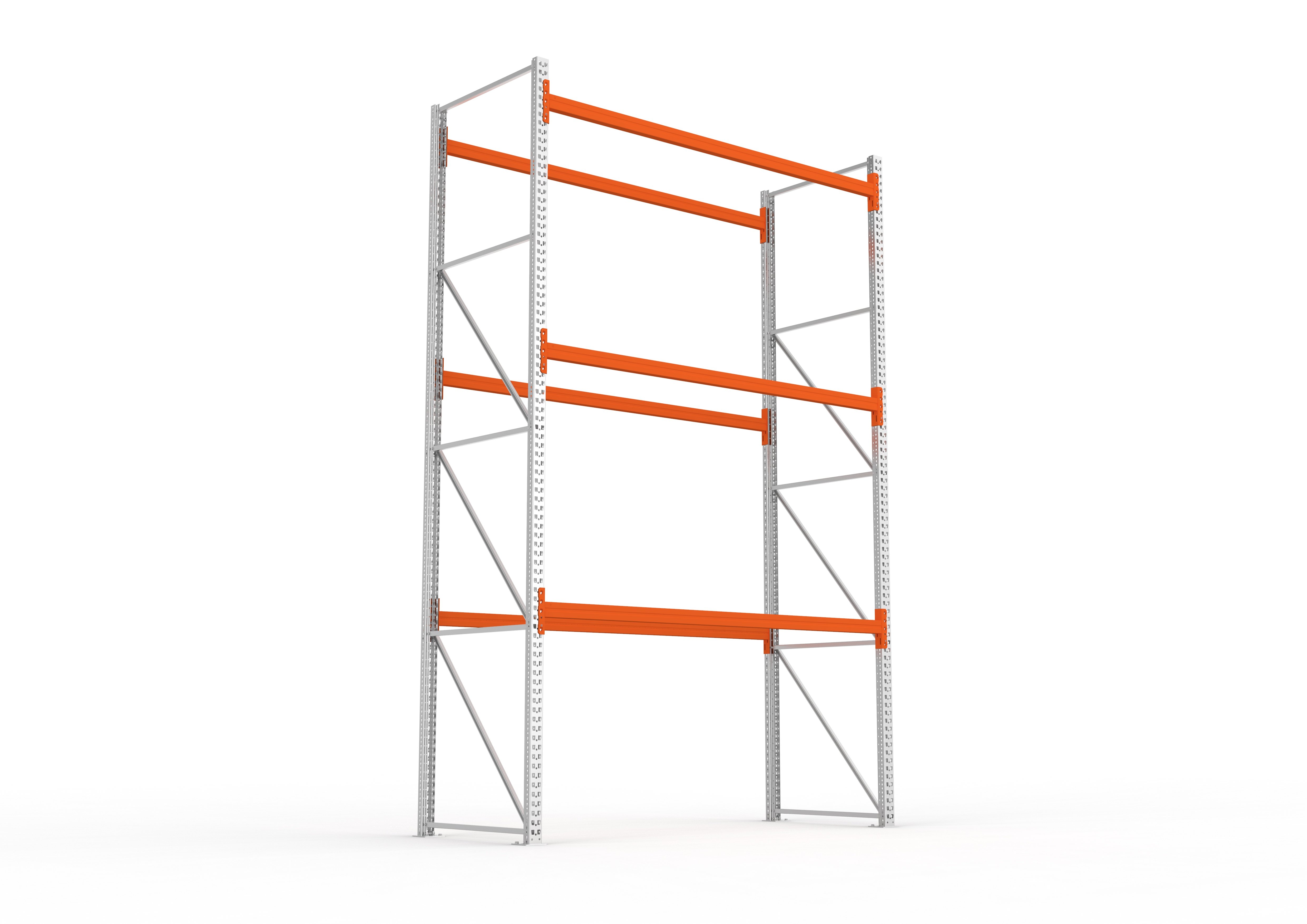 Palettenregal Stabil Grundregal – 440×270×110 cm, 4 Ebenen