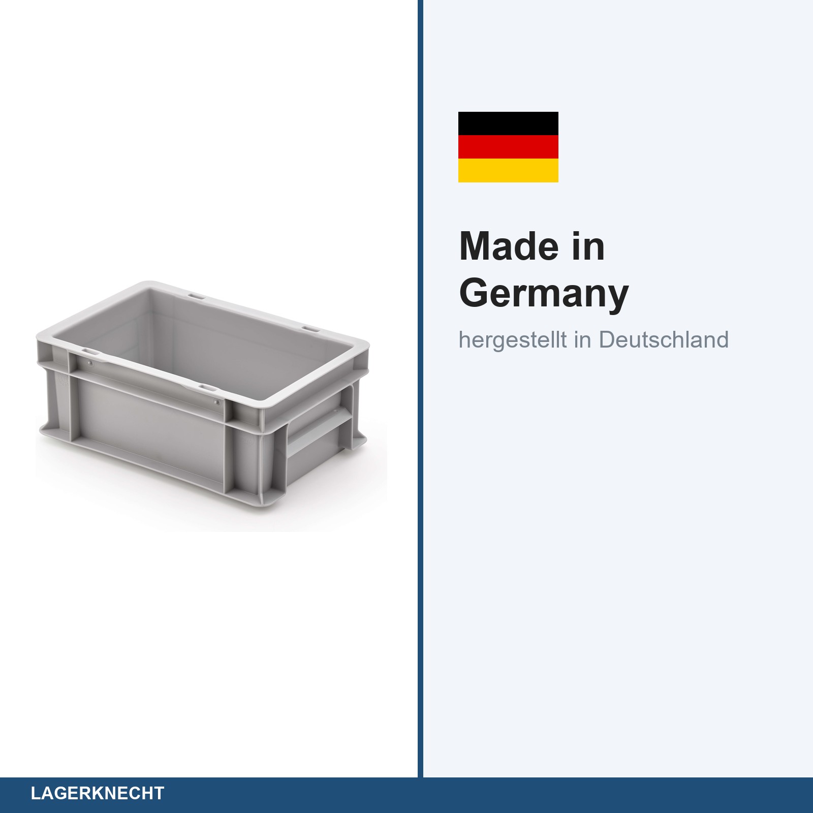 Eurobox 30x20x12 cm mit Scharnierdeckel, UNISTA