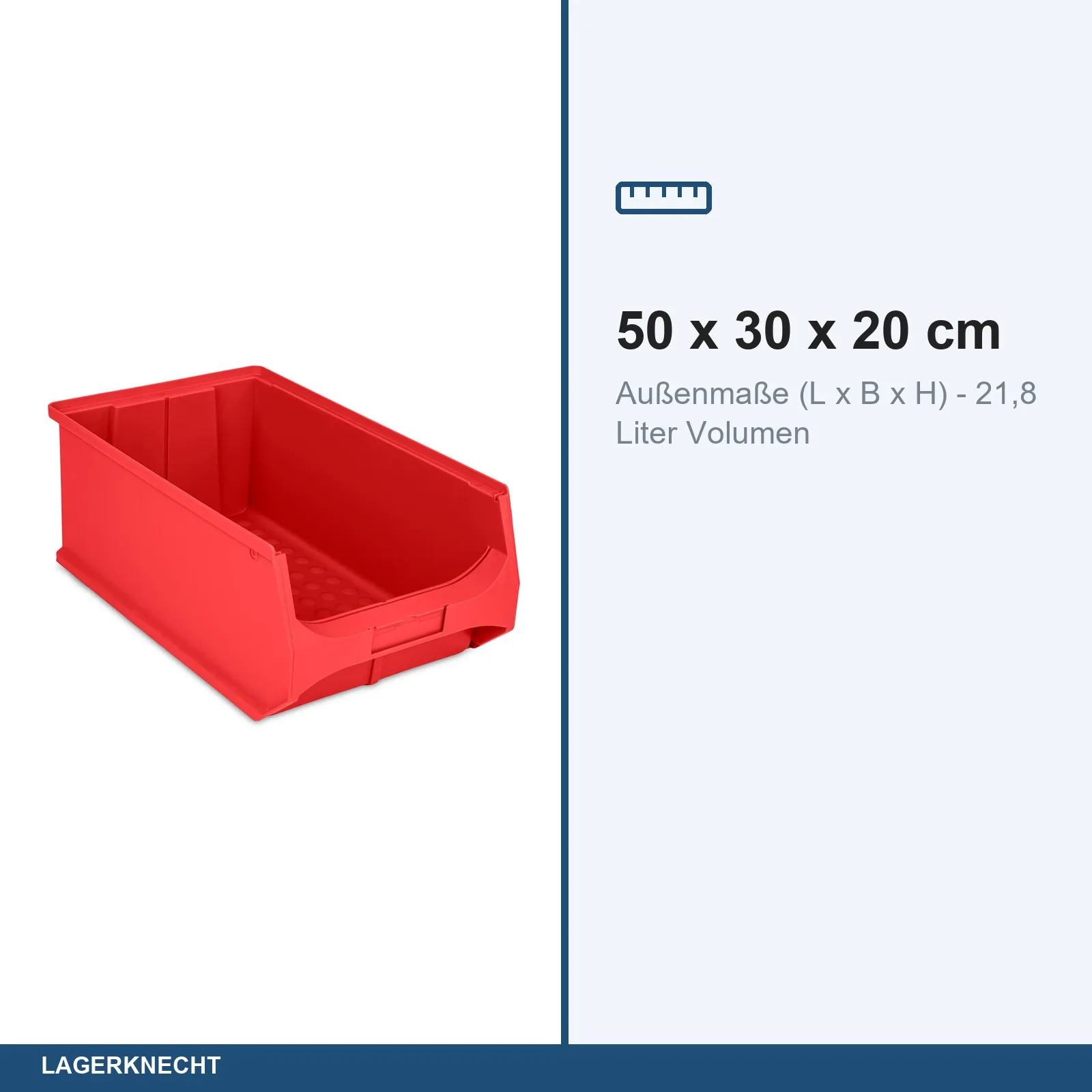 8x Sichtlagerbox 5.0 - rot