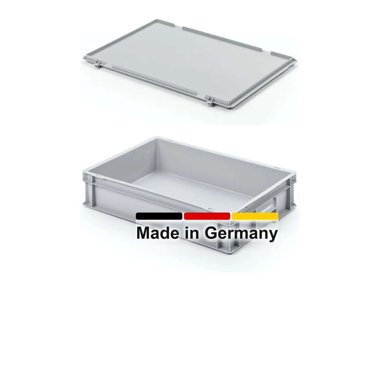 Eurobox 60x40x12 cm mit Scharnierdeckel, UNISTA