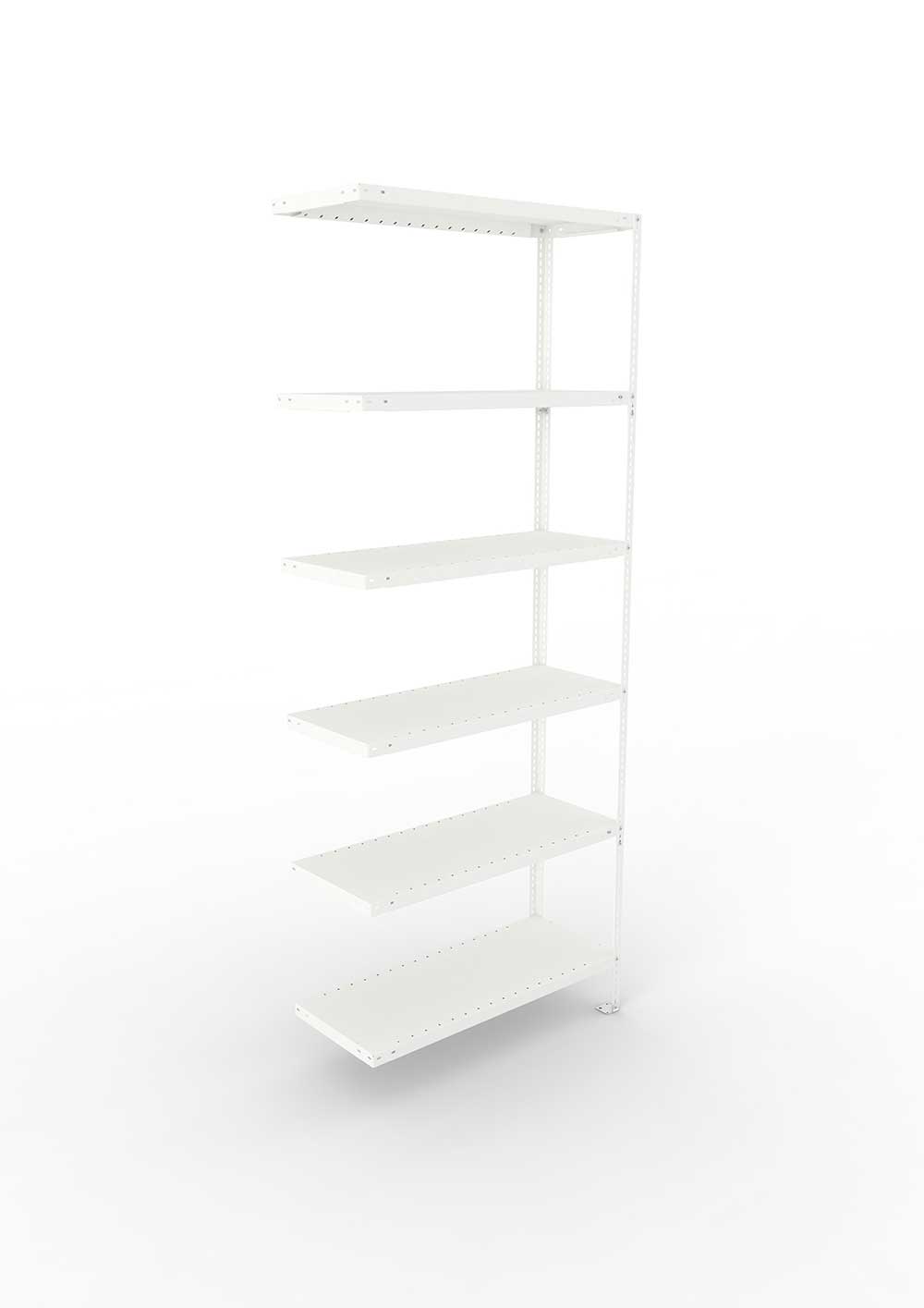 Kellerregal Pro Schraubsystem Anbauregal 250×100×40 cm, 100 kg, 6 Böden