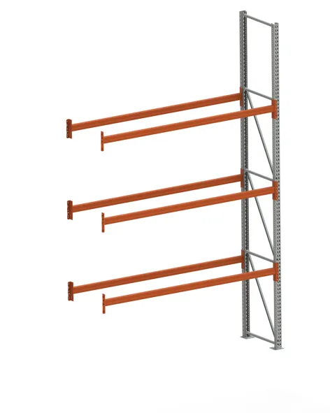 Palettenregal Stabil Anbauregal – 440×270×80 cm, 4 Ebenen