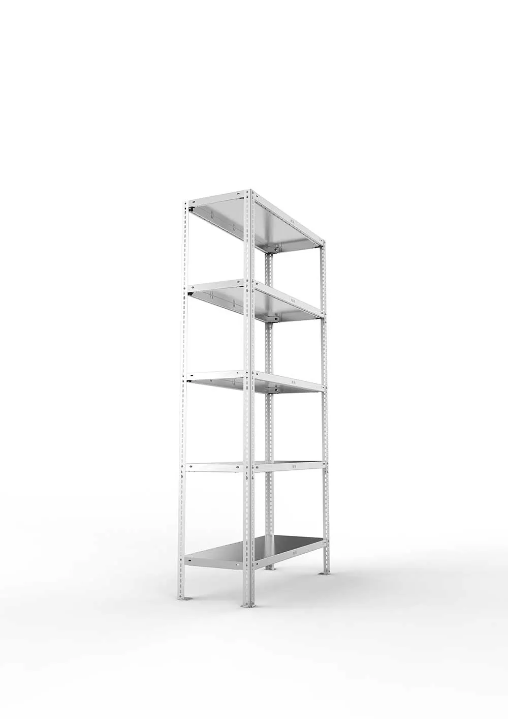Kellerregal Pro Schraubsystem Grundregal 200×100×40 cm, 150 kg, 5 Böden, verzinkt