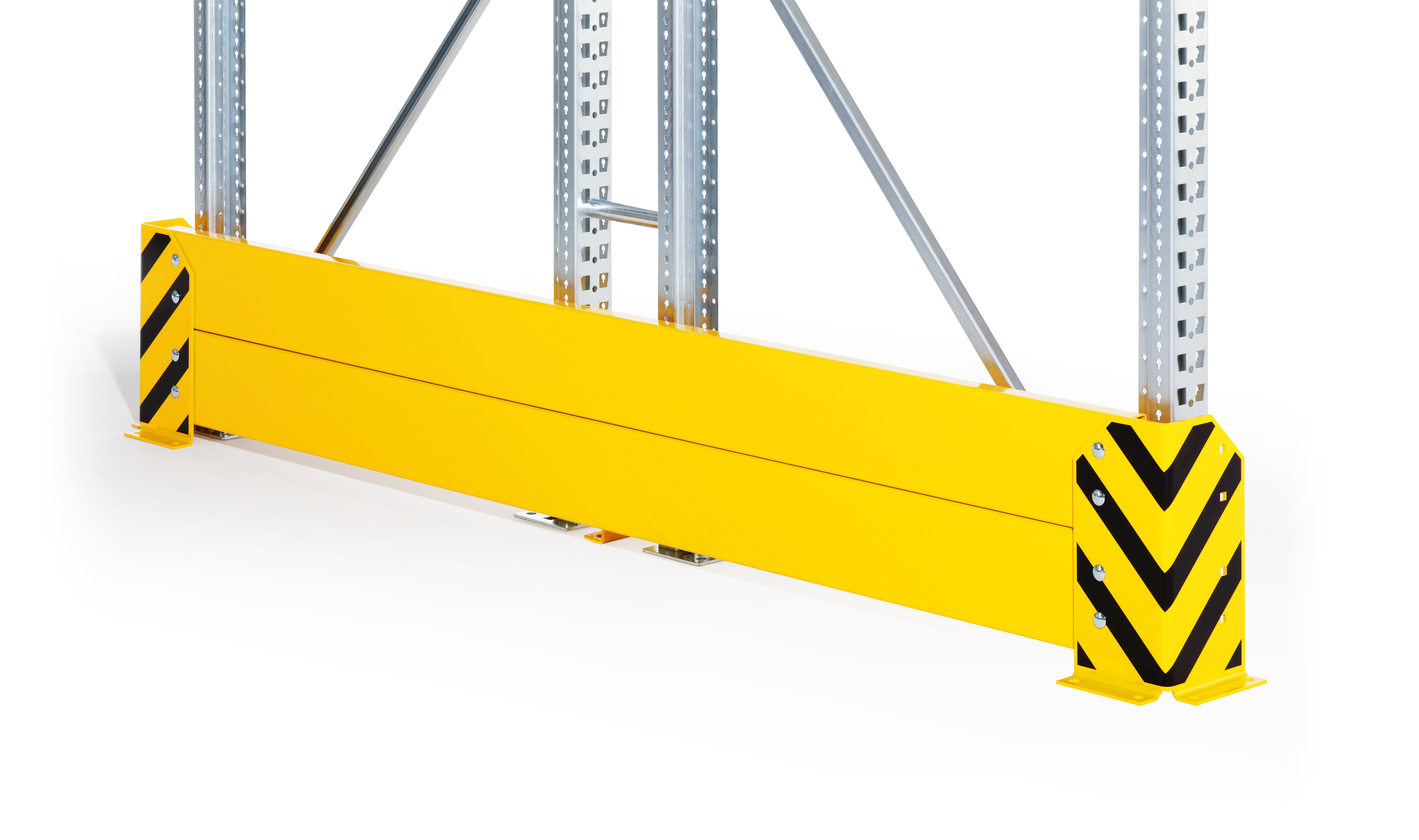 Palettenregal Rammschutzwand Doppelregal 80 cm, RAL 1003