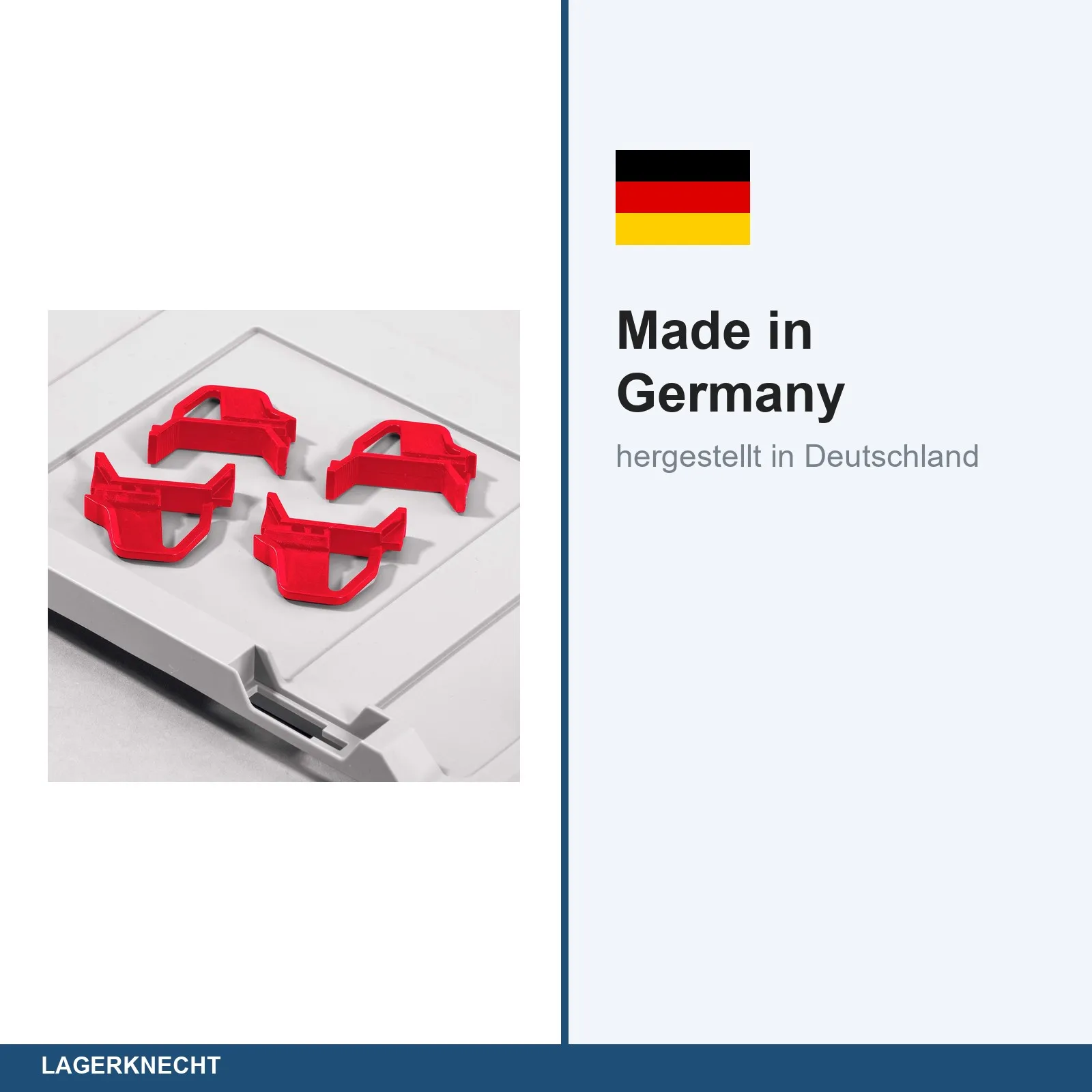 Auflagedeckel-Pack Eurobox NextGen - rot - 1 Pack a' 4 St. Schiebeschnappverschl.
