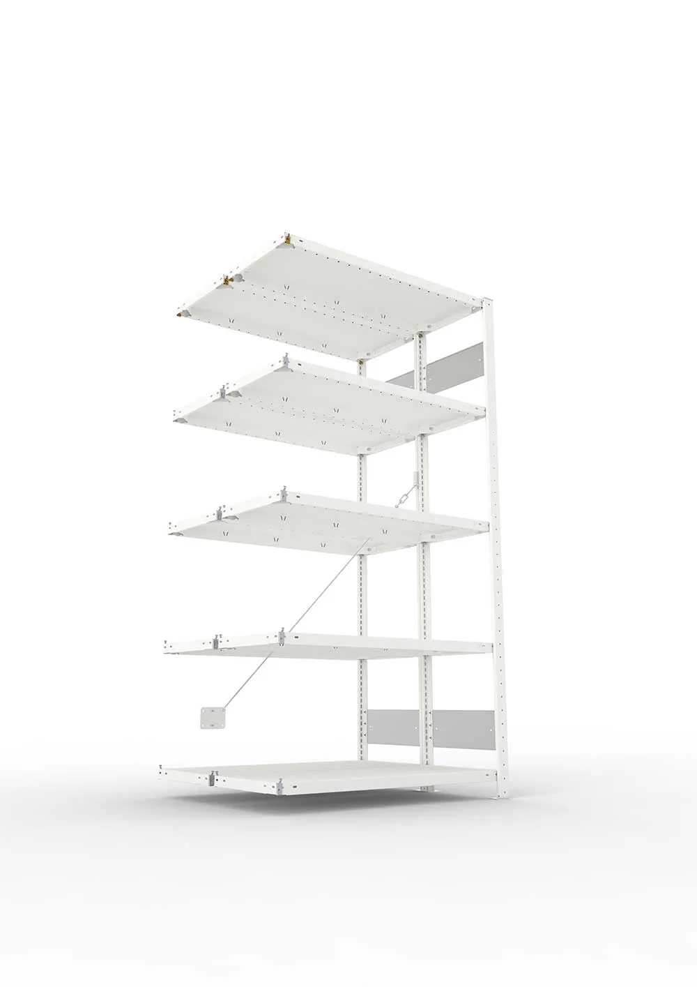 Metallregal Pro-Flex Stecksystem Doppelanbauregal – 200×100×40 cm, 150 kg, RAL 7035