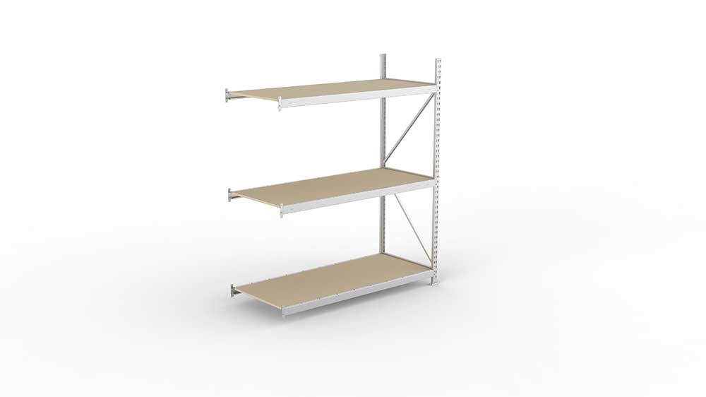 Weitspannregal Anbauregal 220×180×80 cm – Spanplatten, verzinkt