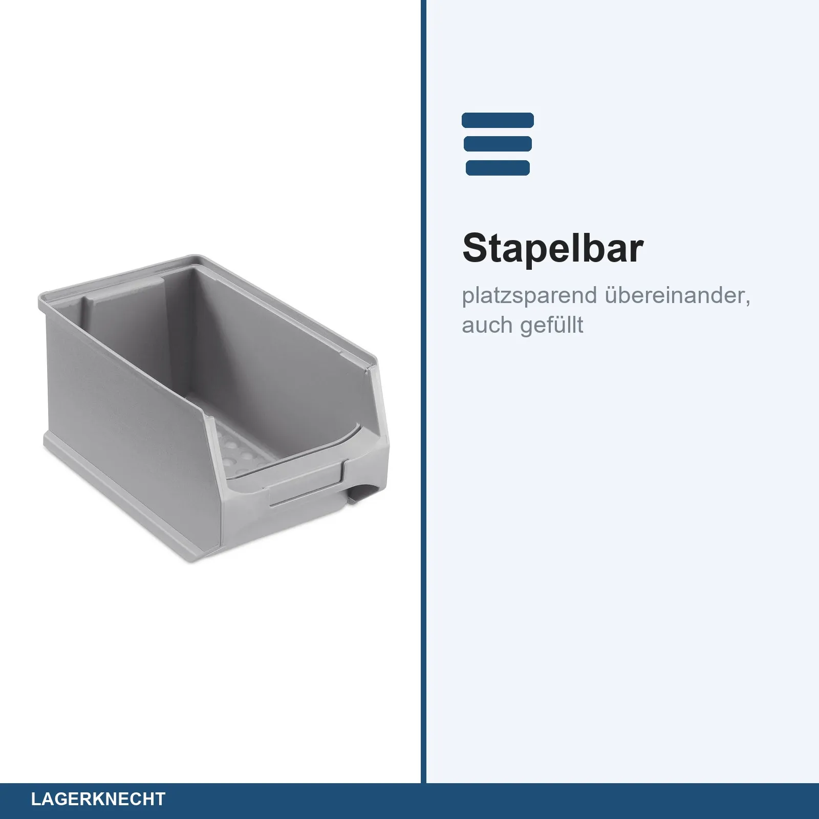 50x Sichtlagerbox 3.0 - grau