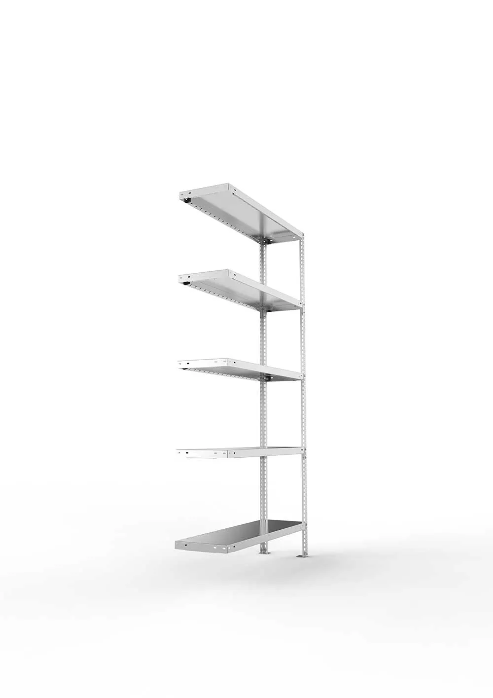 Kellerregal Pro Schraubsystem Anbauregal 200×100×30 cm, 100 kg, 5 Böden, verzinkt