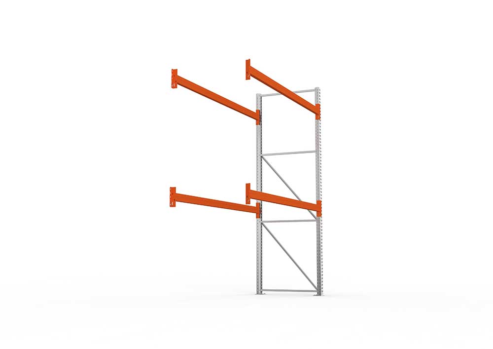 Palettenregal Anbaumodul – 330×278×110 cm, bis 800 kg, 3 Ebenen