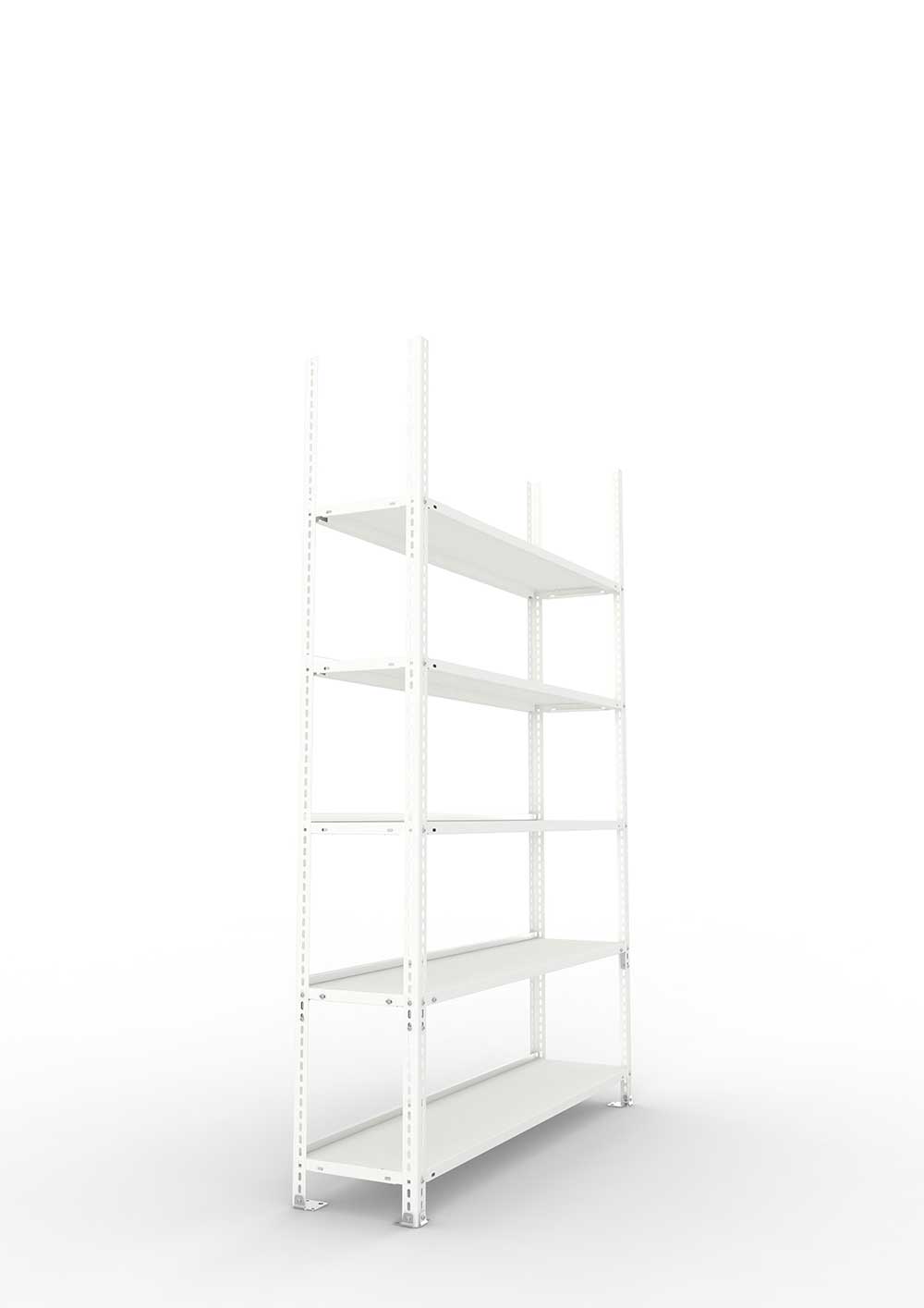 Büro Compact GR 1850 x 1250 x 300 RAL 7035 kpl. mit 5 Böden ohne Abdeckboden - einseitig