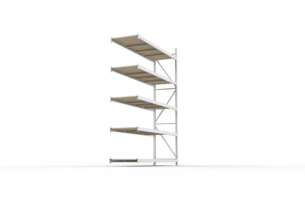 Weitspannregal Anbauregal 300×220×65 cm – Spanplatten, verzinkt