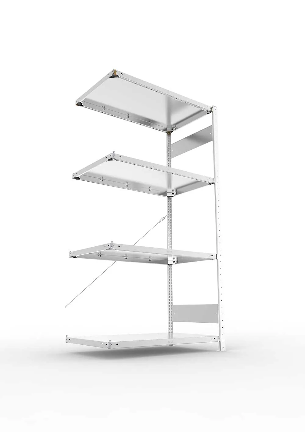Metallregal SET Anbauregal – 200×100×60 cm, 150 kg, verzinkt