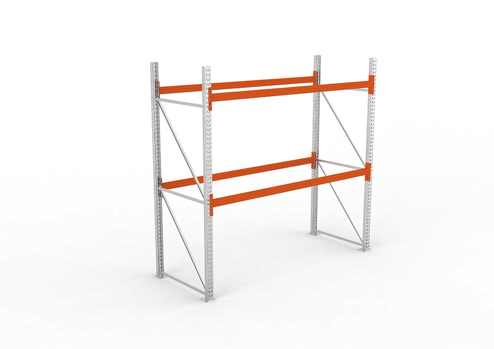 Palettenregal Stabil Grundregal – 270×270×110 cm, 3 Ebenen
