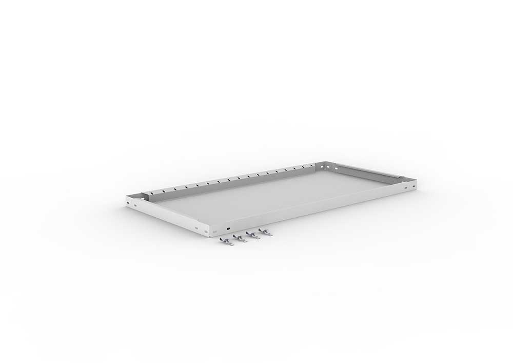 Metallregal Zusatzboden – 100×50 cm, 150 kg, RAL 7035