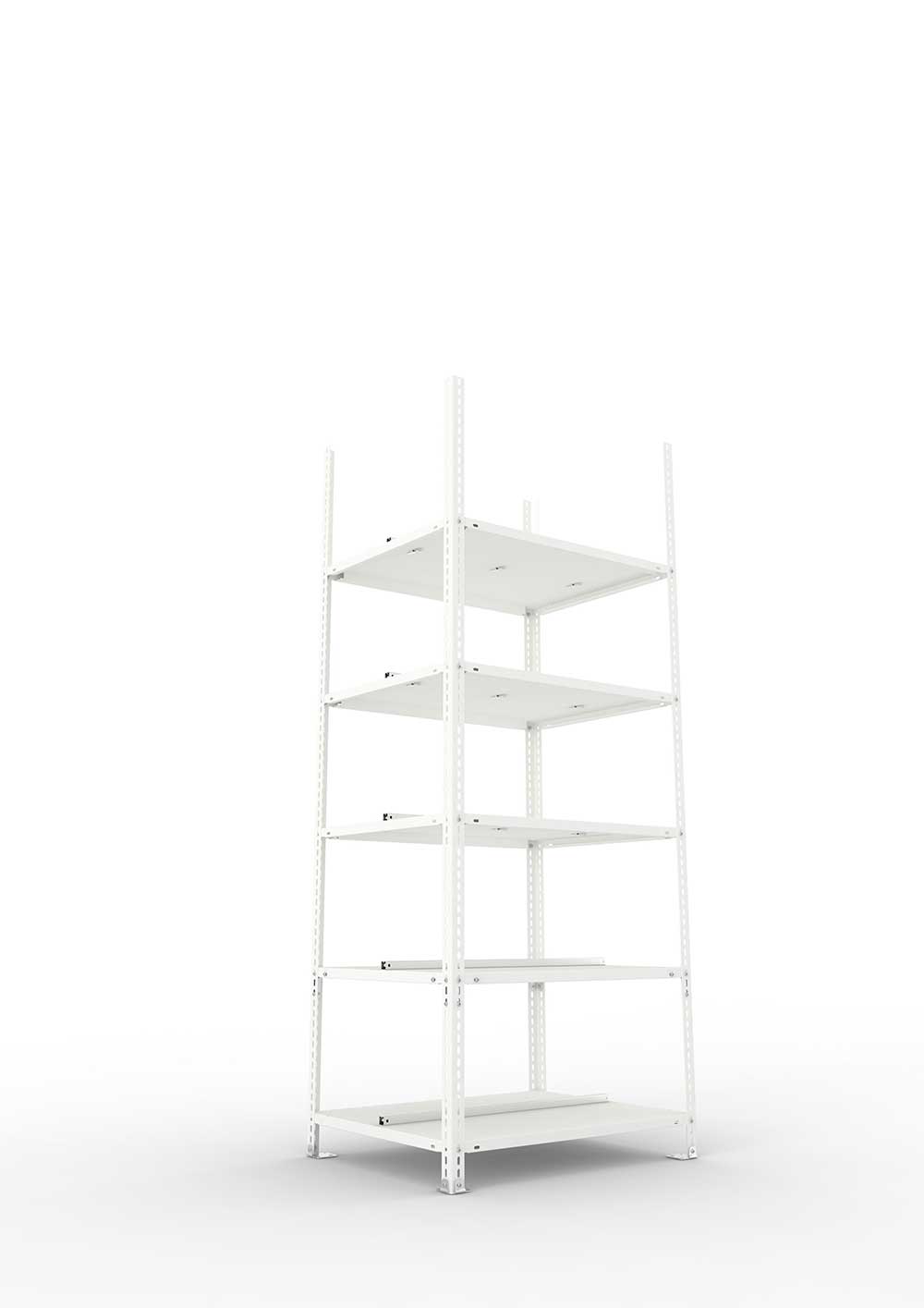 Büroregal Pro Schraubsystem Grundregal – 185×75×60 cm, RAL 7035