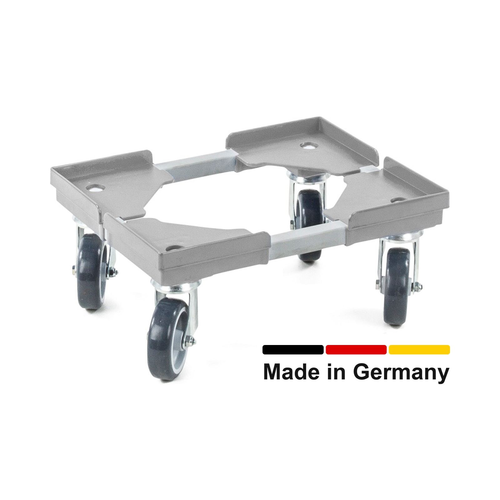 Transportroller VARIABLE - 400x300 - Kunststoffräder 4 Lenkrollen Grau