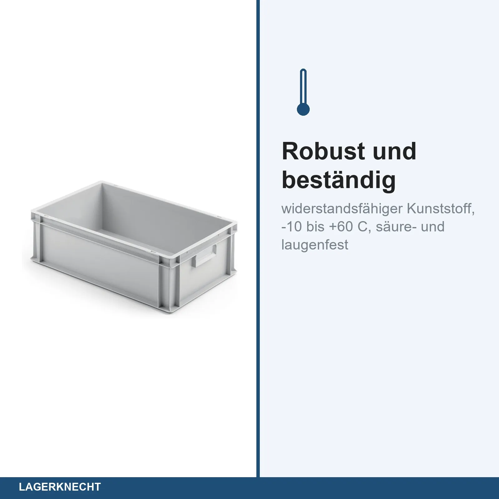 Eurobox 60x40x17 cm mit Scharnierdeckel, UNISTA