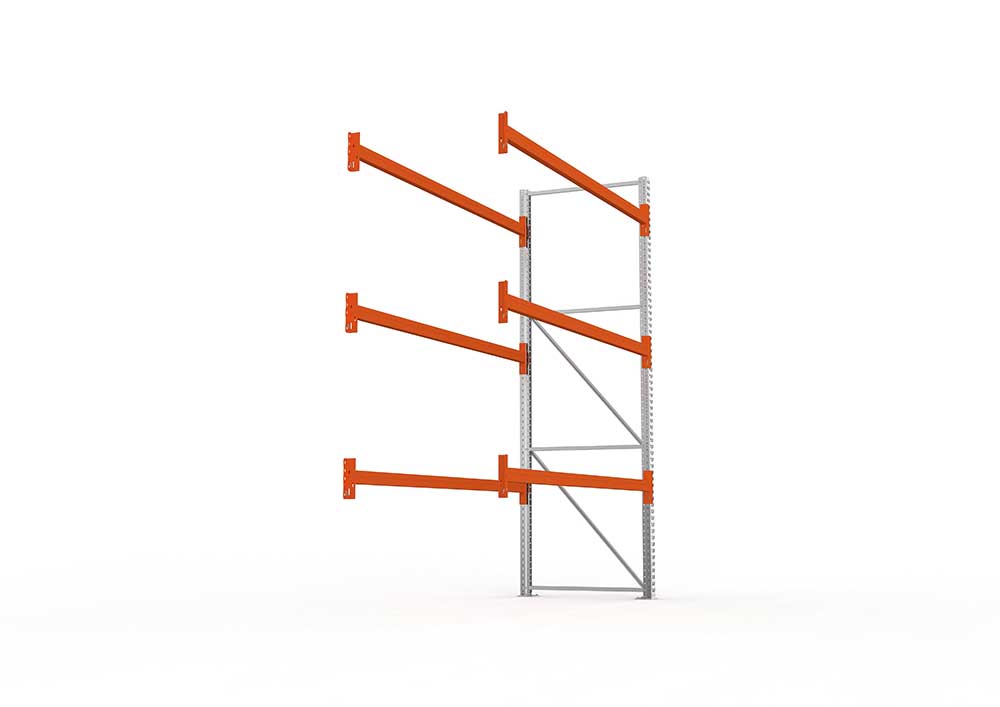 Palettenregal Anbaumodul – 330×278×110 cm, bis 500 kg, 4 Ebenen